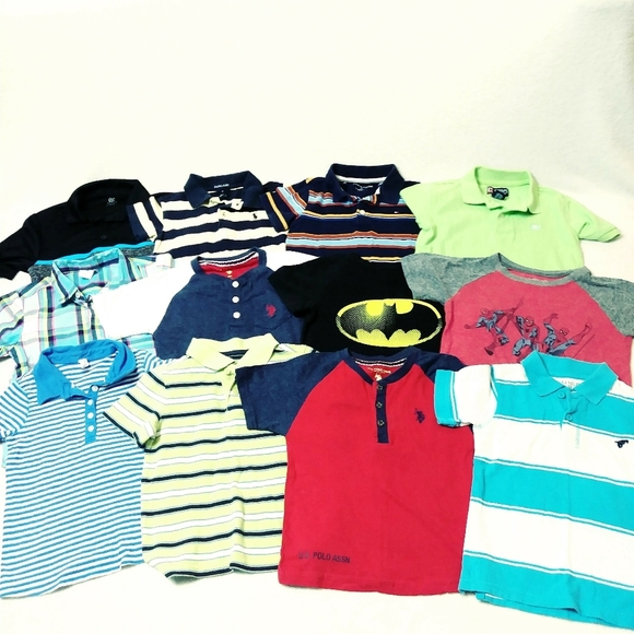 BOYS SHIRTS Short Sleeves Various Brands Lot Of 12 SIZE 4T - Picture 1 of 4